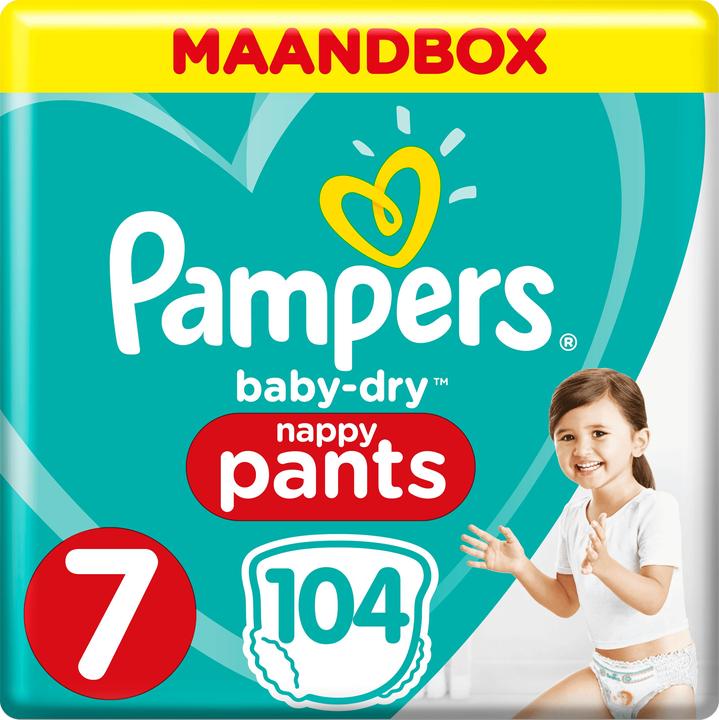 Pampers Baby-Dry Pants (Gr. 7, Monatsbox, 104 Stück)
