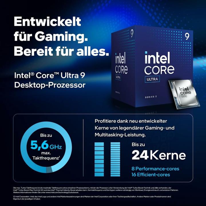 Immagine prodotto Intel Core Ultra 9 285 (LGA 1851, 2.50 GHz, 24 -Core)