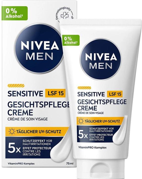 Actual product image NIVEA MEN Sensitive (75 ml, Day cream, SPF 15)