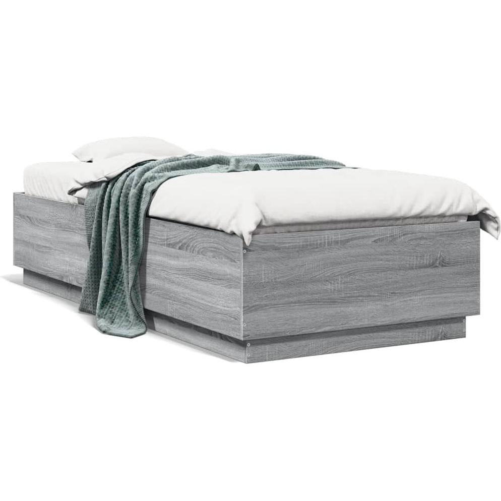 VidaXL, Bett, Bettgestell mit LED (100 x 200 cm)