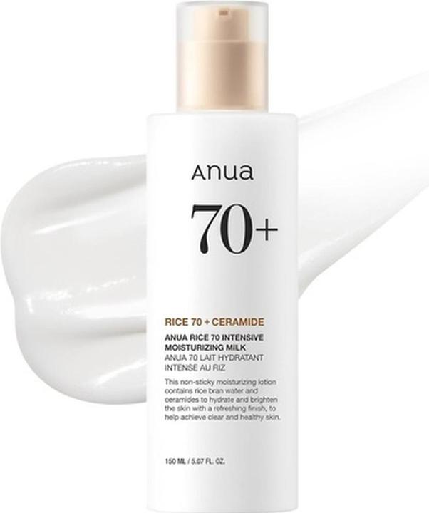 Anua Rice 70 Intensive Moisturizing Milk Lotion for Deep Hydration (150 ml, Gesichtsgel)