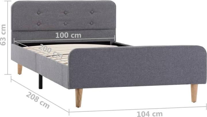 Produktbild vidaXL Bettgestell (100 x 200 cm)