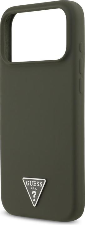 Productafbeelding Guess - Silicone Triangle Logo MagSafe (GUHMP17XSCTRLMA) - iPhone 17 Pro Max - Khaki (Apple iPhone 17 Pro Max)
