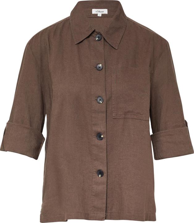 Actual product image S.Oliver Bluse Hemdbluse aus Leinenmix (48)