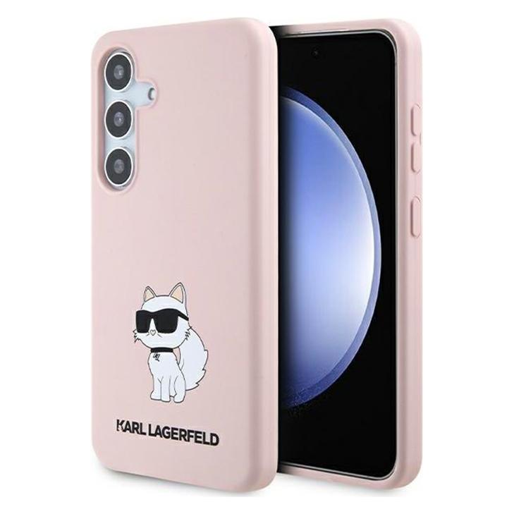 Karl Lagerfeld KLHCS24MSNCHBCP S24+ S926 Hardcase Różowy/pink Silicone Choupette (Samsung Galaxy S24+), Smartphone Hülle, Rosa