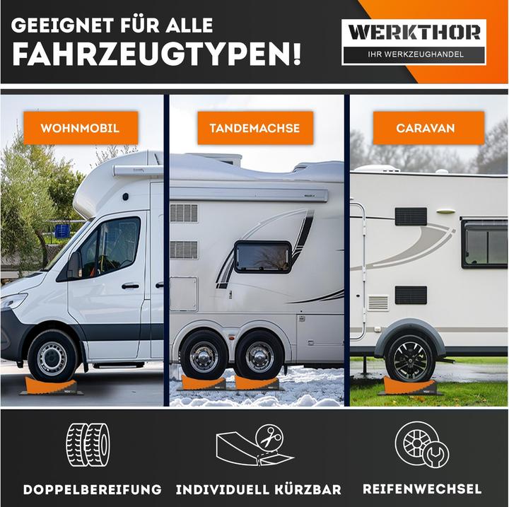 Immagine prodotto Werkthor Innovative Auffahrkeile mit Unterlegmatte