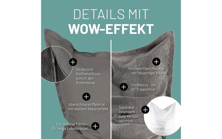 Produktbild Lumaland Sitzsack + Cordhülle