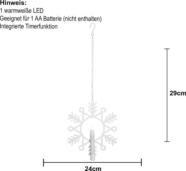Nutritional values and ingredients Star Trading Indoor decoration flame Snow (1 x)