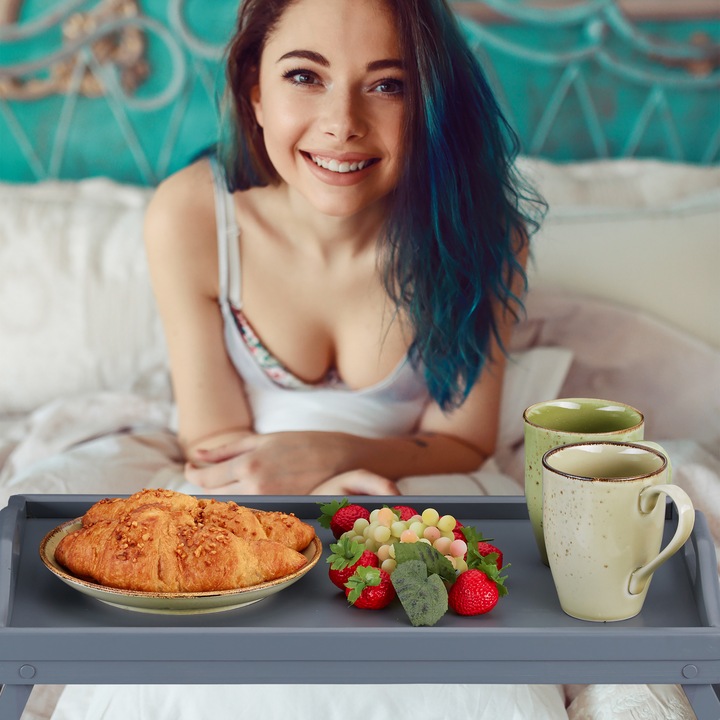 Actual product image Relaxdays Grey Breakfast Tray