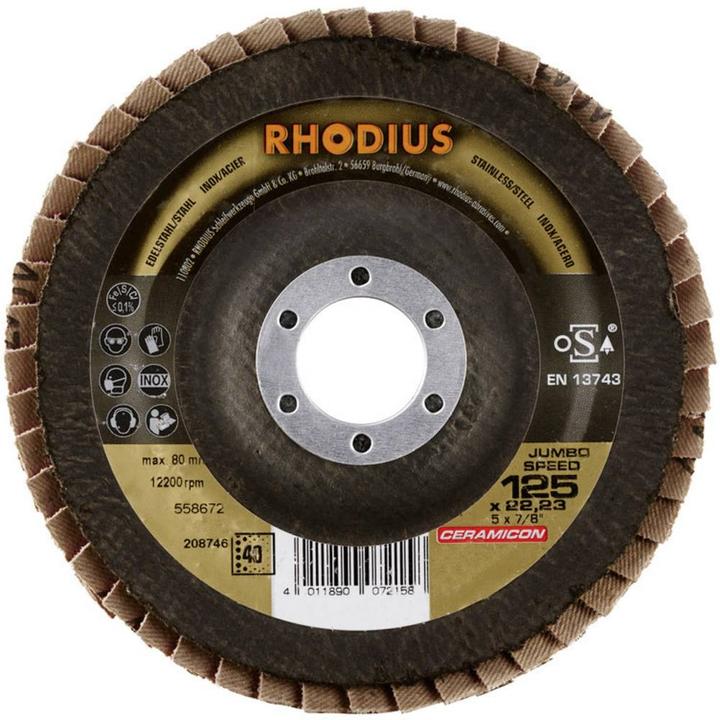 Actual product image Rhodius Flap disc angular JUMBO SPEED Ø 125 x 22,23mm - K40 (40)