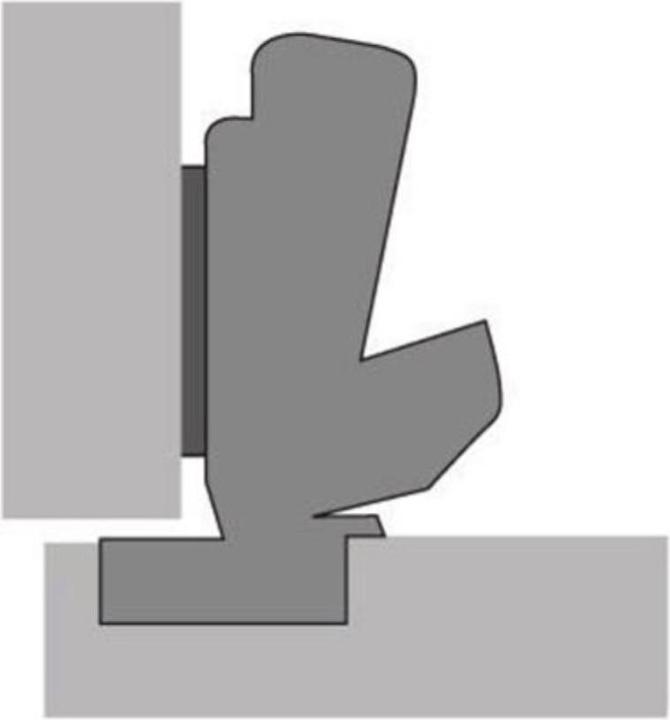 Actual product image Hettich Zero-insertion pot hinges Sensys 8657i, corner and middle hinge