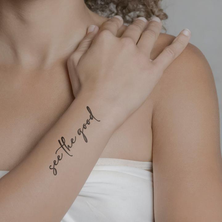 Actual product image minink Temporary tattoo - See the good