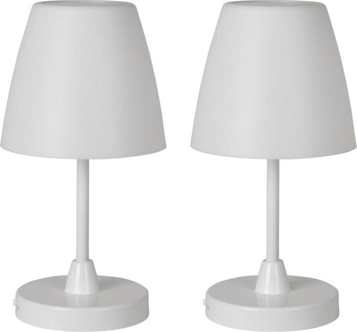 Actual product image H & S Collection Set of 2 rechargeable table lamps with touch function (100 lm)