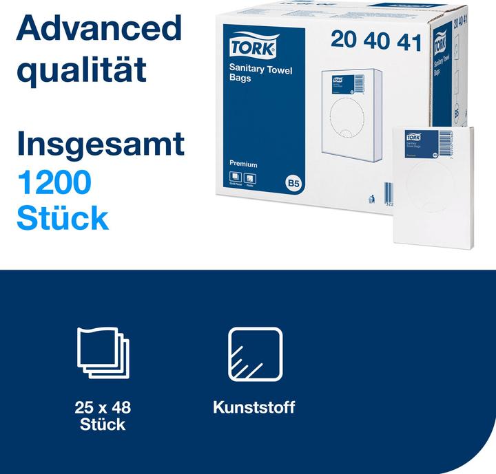 Produktbild Tork Hygienebeutel Premium B5 204041 HDPE (25 x, 2 l)