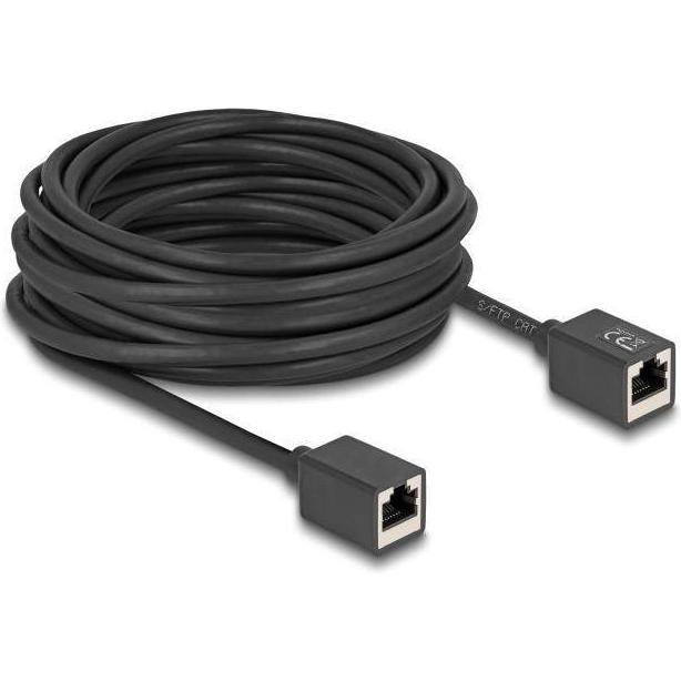Thumbnail - Delock Netzwerk Verlängerungskabel RJ45 Kupplung Buchse zu R (S/FTP, CAT6a, 10 m), Netzwerkkabel