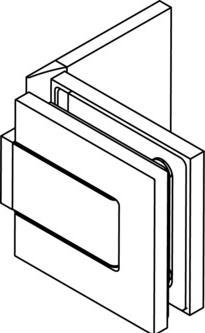 Image du produit Gral Paumelle de porte va-et-vient pour douche BF 112