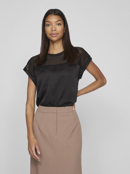 Actual product image Vila Mesh top with short sleeves (40)