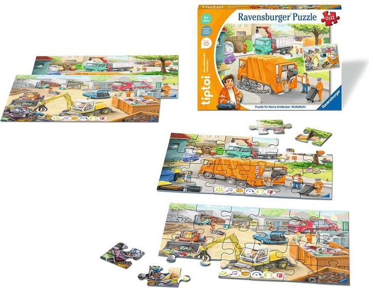 Produktbild tiptoi Puzzle für kleine Entdecker: Müllabfuhr (12 Teile)