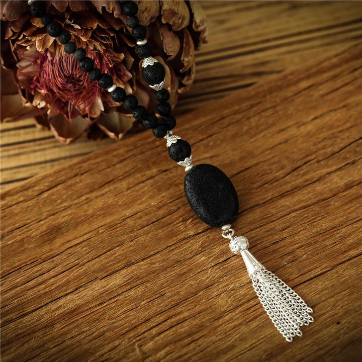 Image du produit Andreani Collier avec pendentif en véritables pierres de lave (Pierres)