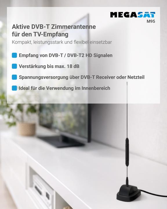 Productafbeelding Megasat DVB-T antenne M95 (Binnenantenne, DVB-T / -T2)