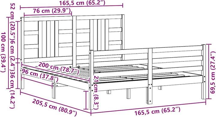 Produktbild vidaXL Kaolin (160 x 200 cm)