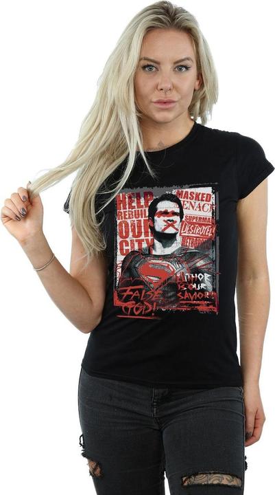Actual product image Womens/Ladies Batman v Superman False God Cotton T-Shirt (M)