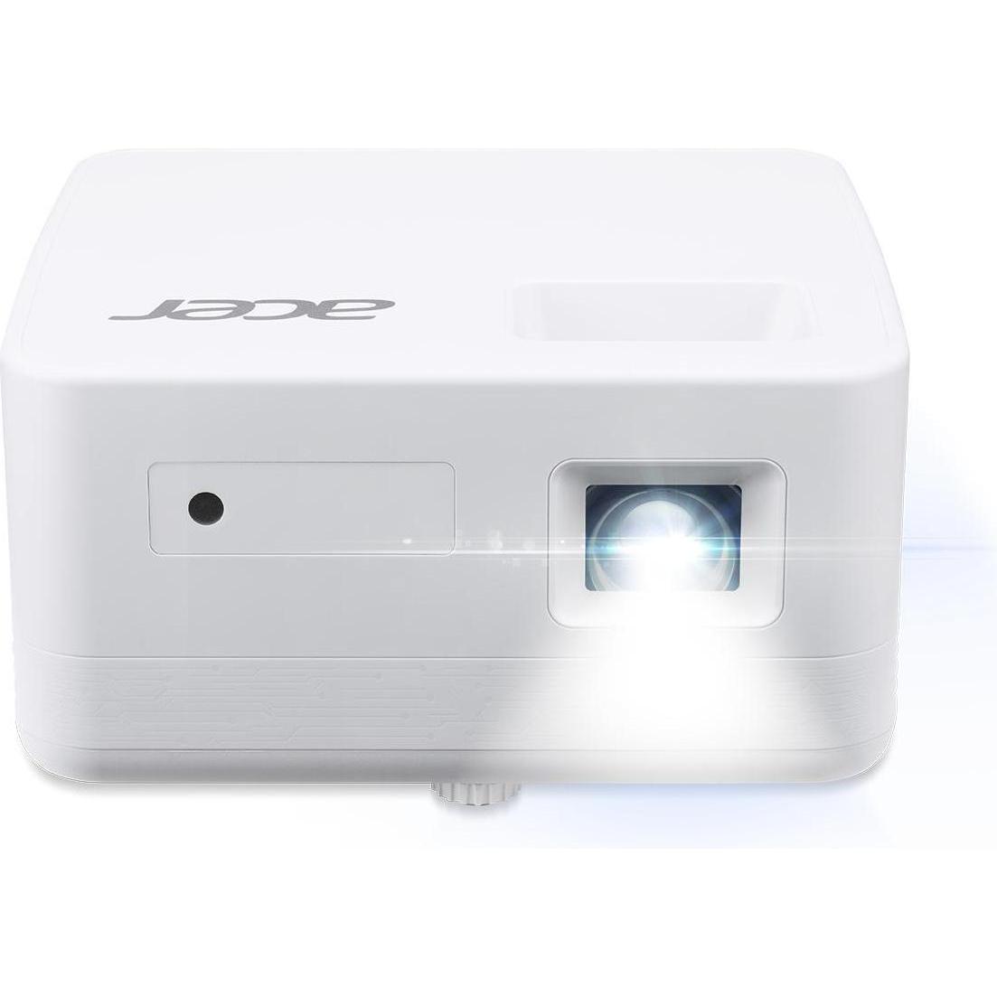 Acer PD1800 mobiler LED Beamer 1.000 ANSI Lumen (4K, 1000 lm, 1.5 - 1.65:1), Beamer, Weiss, Silber