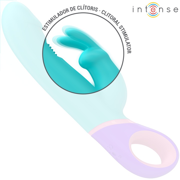 Actual product image Intense Monica Rabbit Vibrator With Rotating G-Spot Stimulator Blue