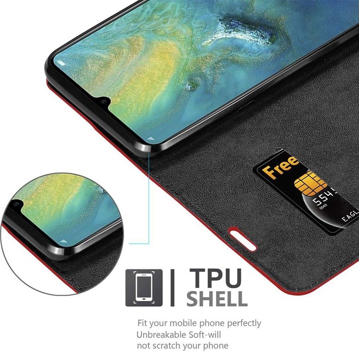 Actual product image Cadorabo Book Invisible Magnet Cover (Mate 20 X)