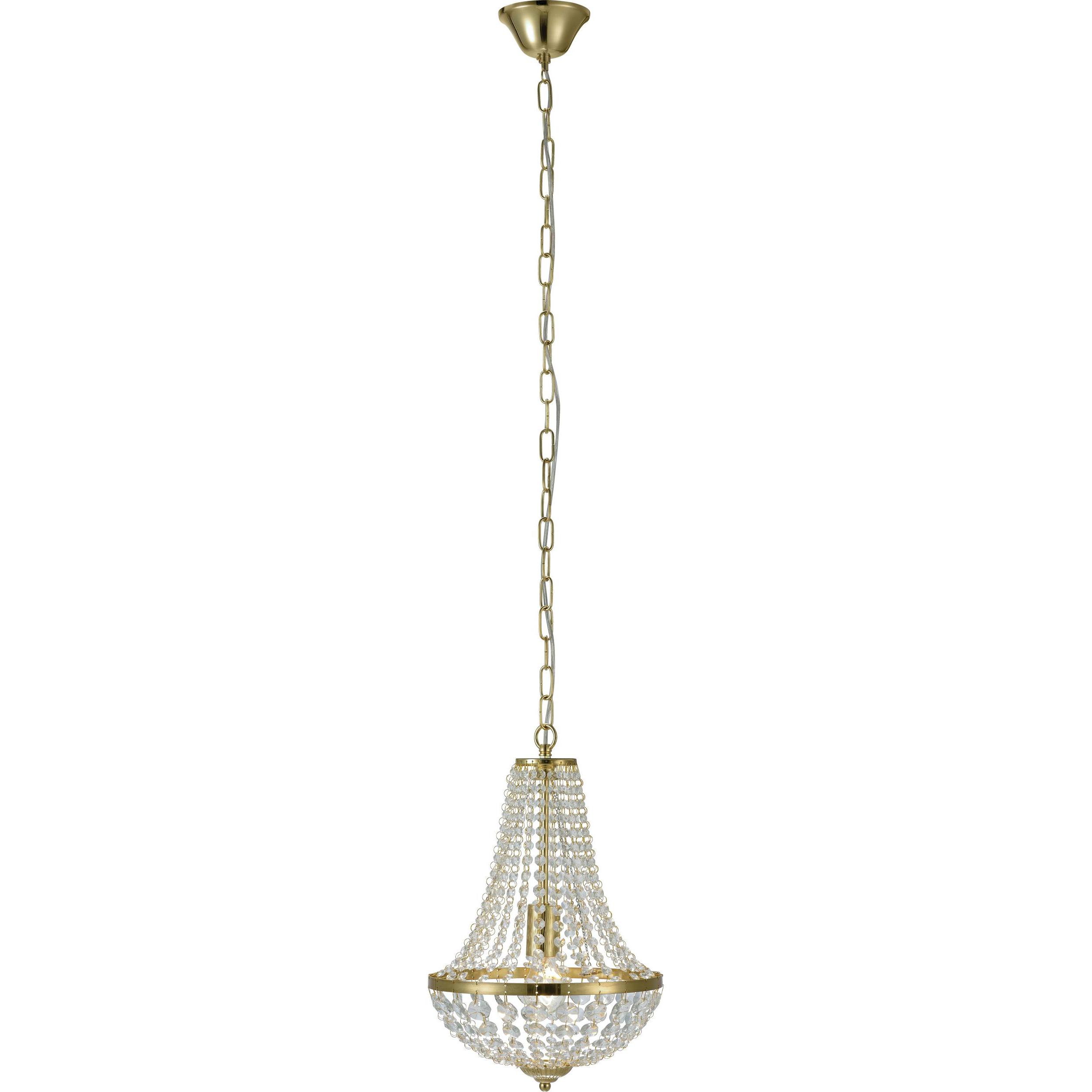 Markslöjd, Lampada a sospensione, GRÄNSÖ Chandelier 1L 30cm Brushed Brass/MC