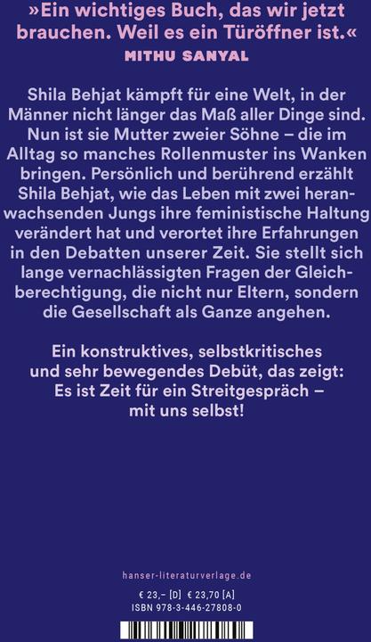 Produktbild Söhne grossziehen als Feministin (Deutsch, Shila Behjat, 2024)