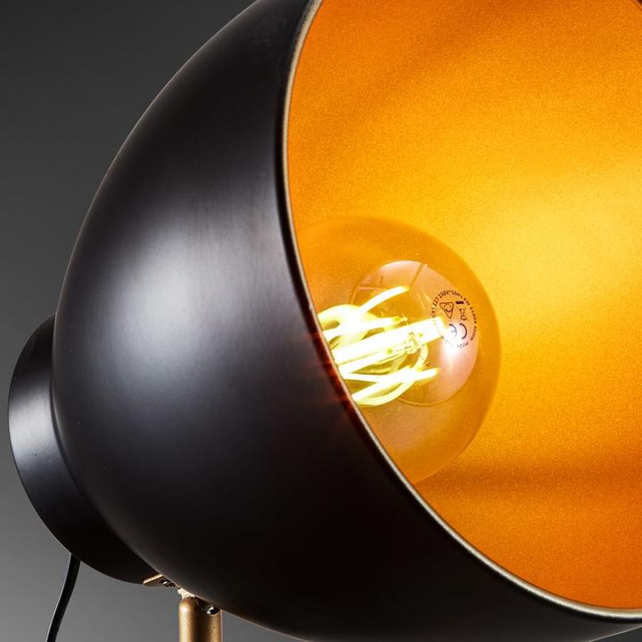 Image du produit B.K.Licht Lampadaire, noir-doré, 1xE27/40W max. excl. (E27)