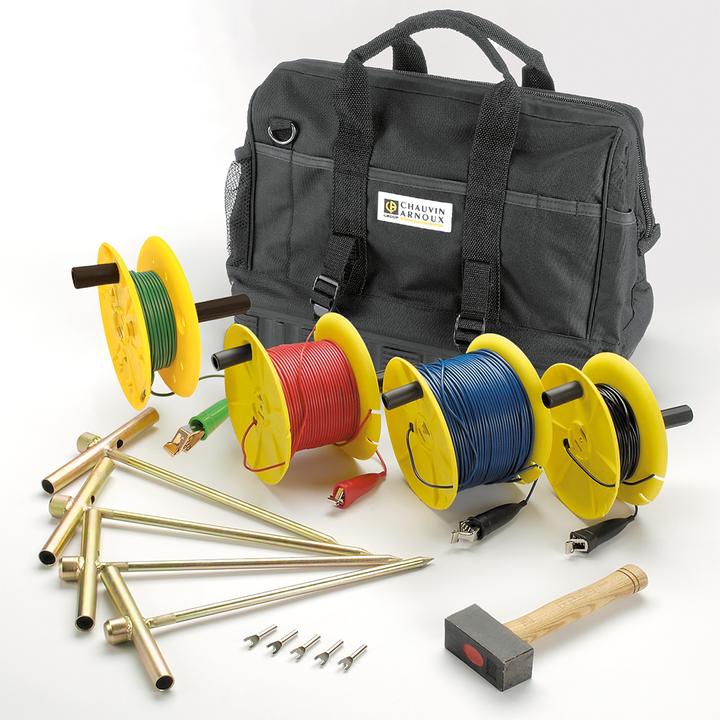 Image du produit Chauvin Arnoux P01102040 Kit de piquets de terre Kit d'accessoires pour la mesure de la terre et de la résistance