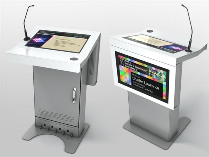 DSS Rednerpult 24" Landscape, schwarz, Aluminium-