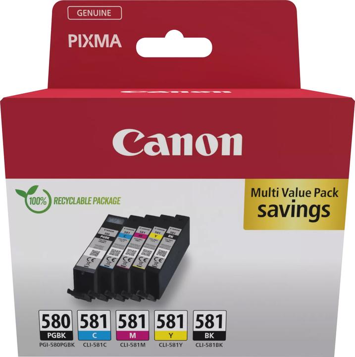 Produktbild Canon PGI-580/CLI-581 Multipack (C, M, Y, BK, PGBK)