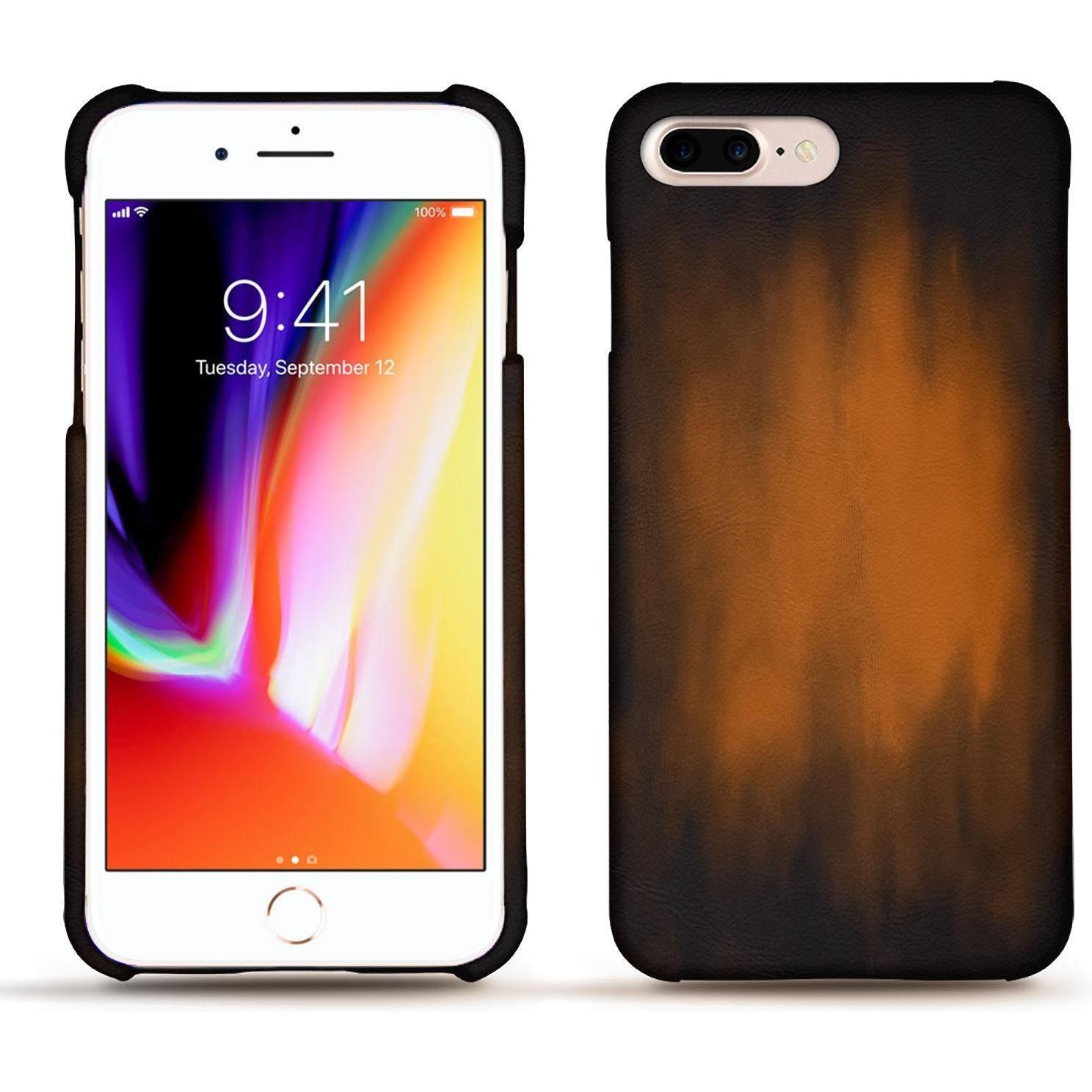 Thumbnail - Noreve Lederschutzhülle (Apple iPhone 8 Plus), Smartphone Hülle, Braun