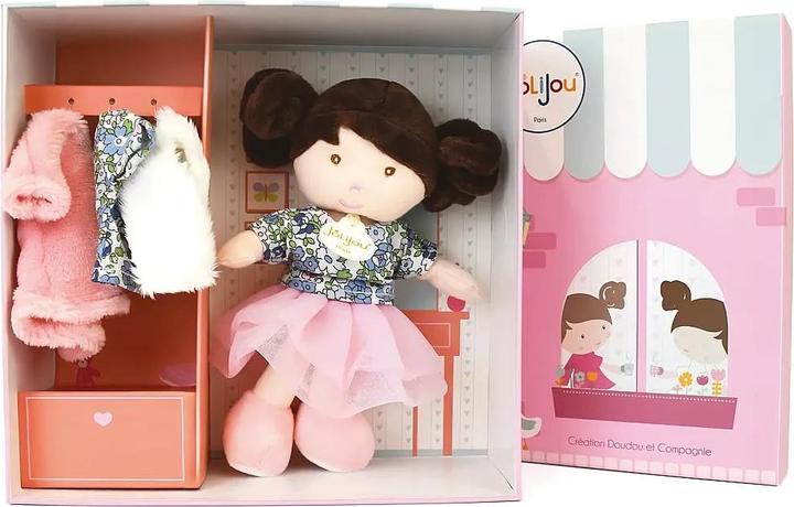 Doudou et Compagnie Schmusepuppe Emilie mit Kleiderschrank