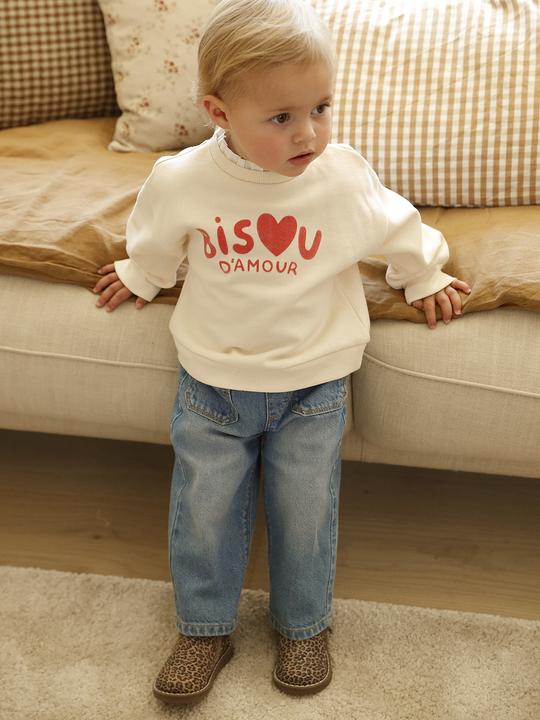 Produktbild Vertbaudet Baby-Set: Sweatshirt mit Volant & weite Jeans (62)