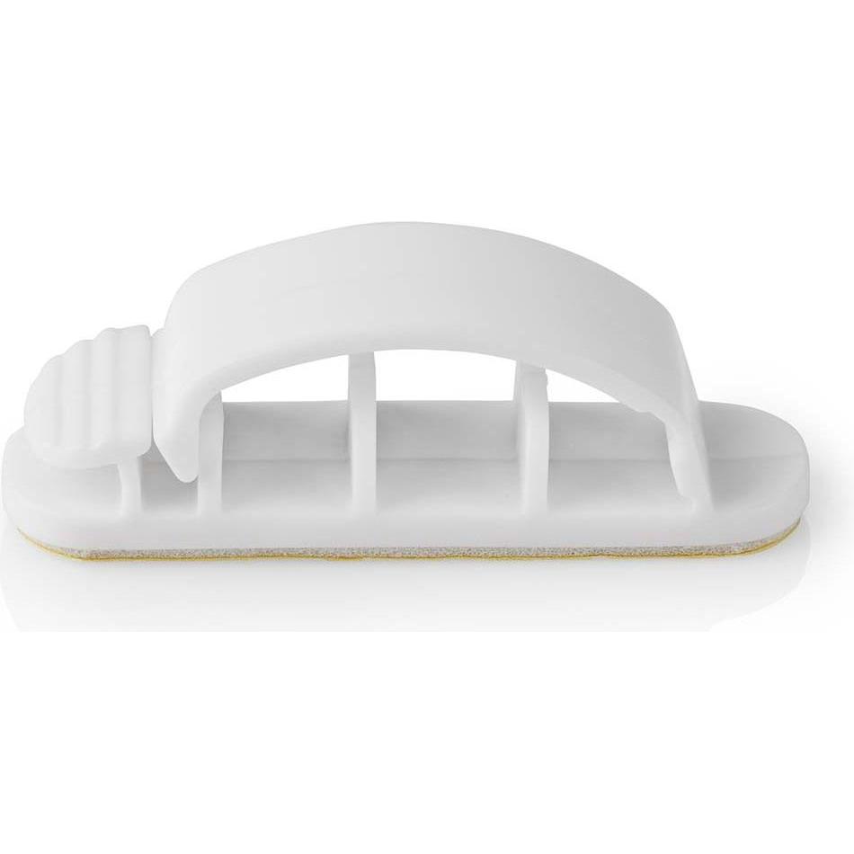 Nedis, Kabelhalter, Kabelmanagement Kabelclip Gesperrt 3 Stück Silikon 55 mm Weiss