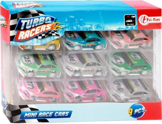 Image du produit Toi-Toys Turbo Racers Mini-voitures de rallye pullback, 9 pcs.