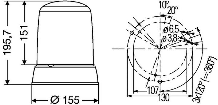 Actual product image Hella Xenon flashing beacon for AEBI
