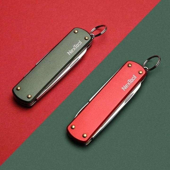Actual product image NexTool Multifunctional mini pocket knife NE0142 ( red ) (5 Functions)