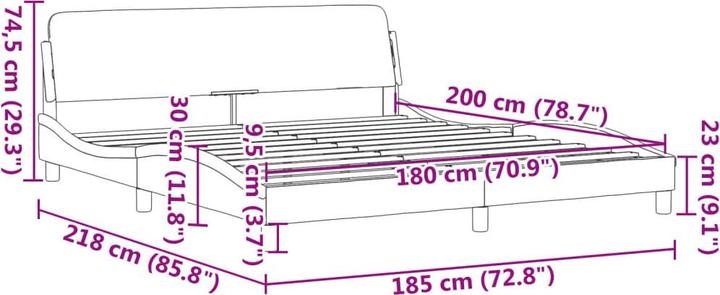 Immagine prodotto vidaXL Bettgestell (200 x 200 cm)