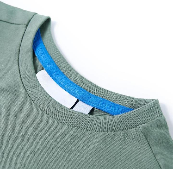Image du produit vidaXL T-shirt enfant kaki 116,Composition : 100 % coton,Couleur (116)