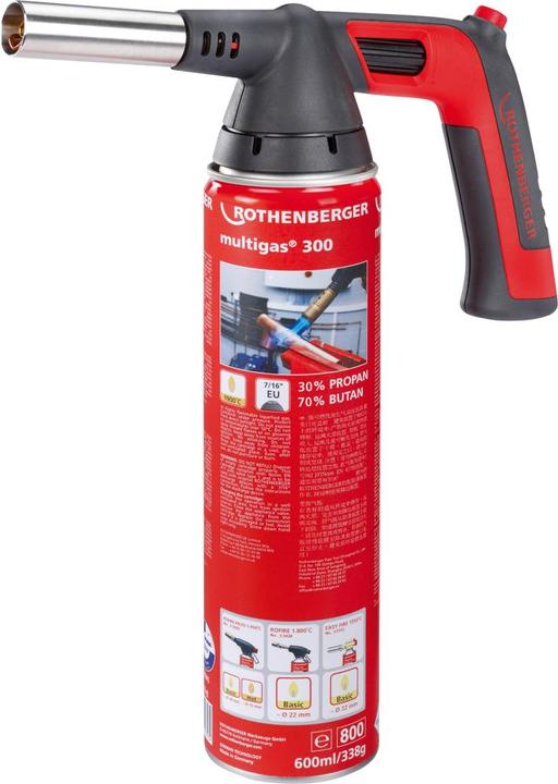 Image du produit Rothenberger Brûleur Rofire 4 Piezo + Multigas 300 Set