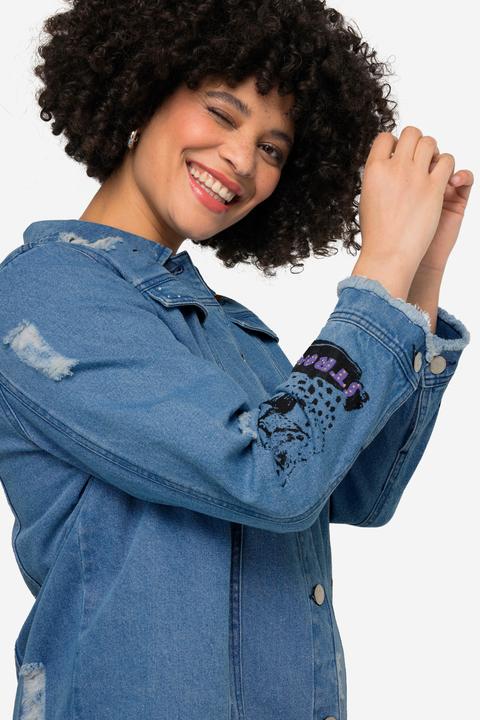 Immagine prodotto Angel of Style Jeansjacke, Classic Fit, modisch verziert, hemdkragen, Langarm (54)