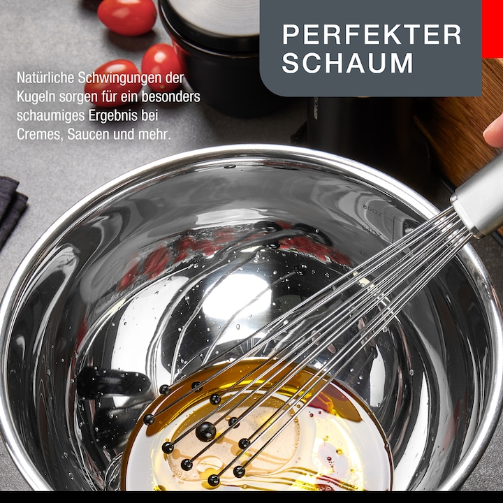 Produktbild GEFU Kugel-Schneebesen PRIMELINE – Nylon-Kugeln, Handschneebesen, ideal für beschichtete Töpfe und P