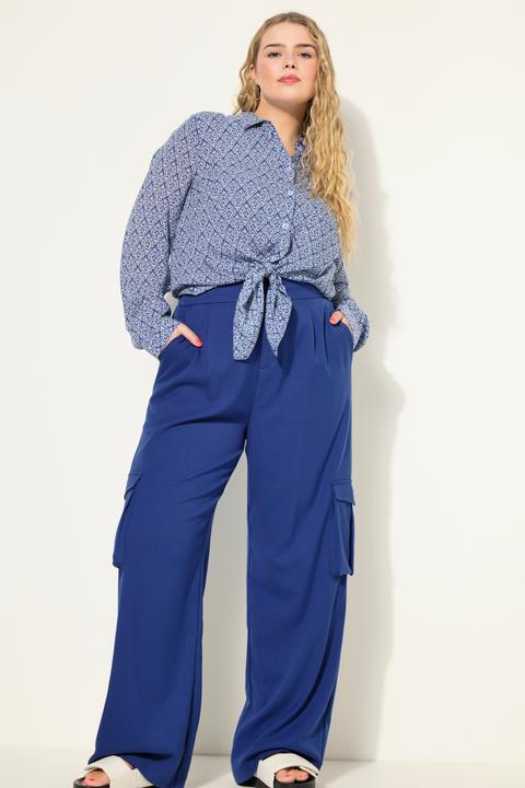Produktbild Studio Untold Cargohose, High Waist, Wide Legs, teilelastischer Bund, Cargotaschen (44)