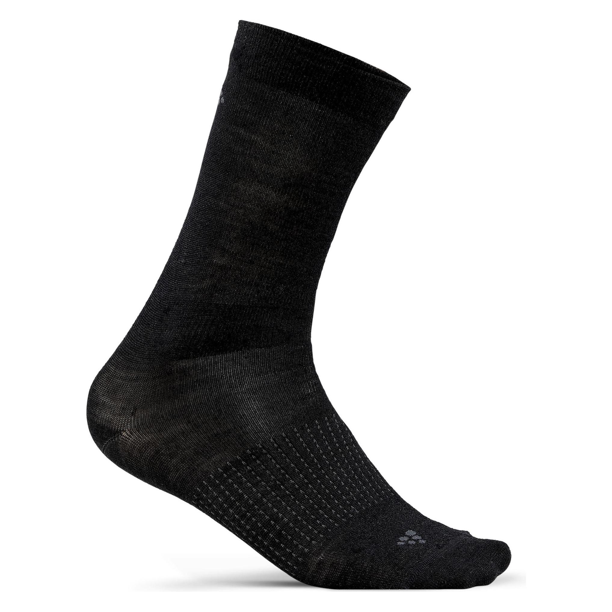 Craft, Unisex, Sportsocken, 2-Pack Wool Liner Sock (40 - 42), Schwarz