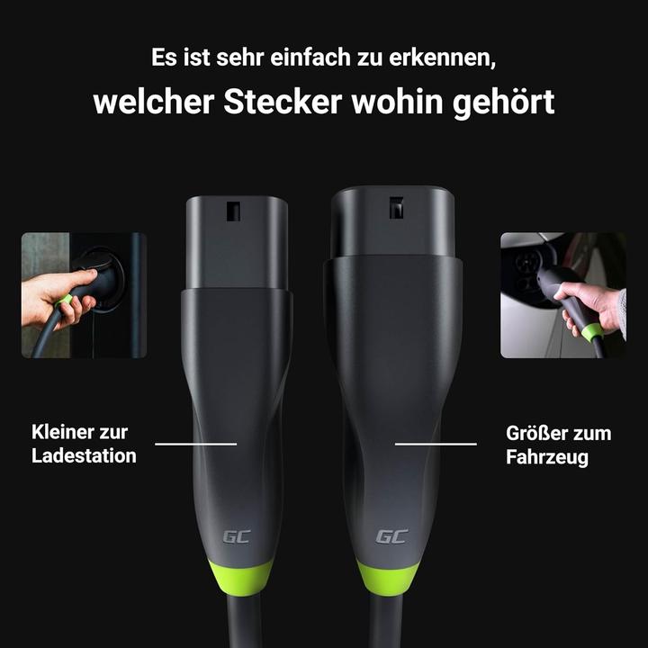 Produktbild GreenCell Green Cell Snap (Typ 2, 22 kW, 32 A, 5 m)